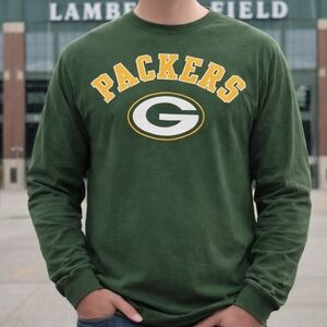 Green Bay Packers Men's LARGE Green Longsleeve Crewneck NFL